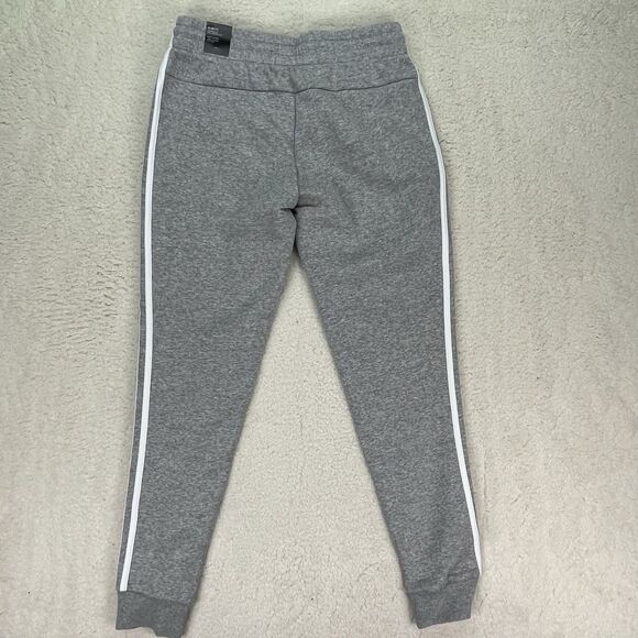 Women’s adidas Slim 3 Stripes Fleece Cuffed Pants IL3282 Medium Grey Heather Med - Picture 7 of 8
